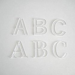 透明アクリル アルファベット切り文字 1枚目の画像