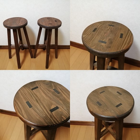 木製スツール 座面幅30cm×高さ47cm 丸椅子 stool | www