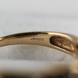 英国 イギリス ビンテージ ゴールド リング 指輪 レディース 天然 サファイア ダイアモンド 純金率 375 J90 指輪・リング