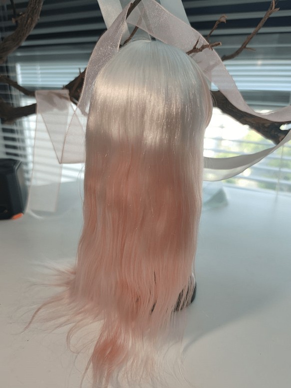 bjd人形 ドールウィッグ モヘアアクセサリー シミュレーテッドスカルプ 仮装　髪 1/4 bjdウィッグ 1枚目の画像