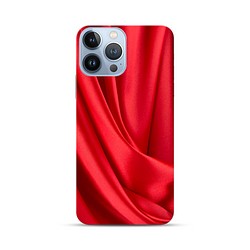 iPhone 外殼 紅色絲綢質地佈料 [使用高分辨率圖像] 第1張的照片