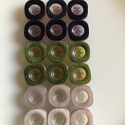 アンティーク ボタン 6個　ビンテージ 昭和 レトロ 個性的 ハンドメイド素材 日本製 ポップ アクセ　キャンディ 1枚目の画像