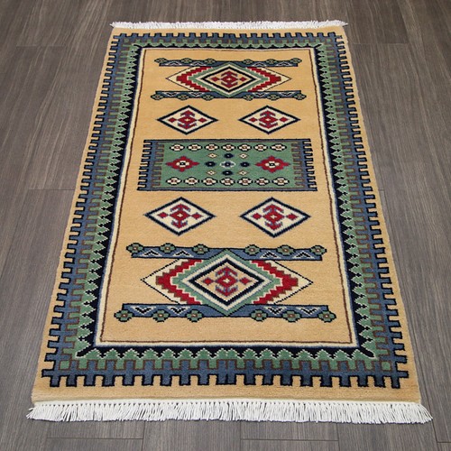 新品 SALE 高級ラグ パキスタン手織り絨毯 玄関マット アクセントラグ