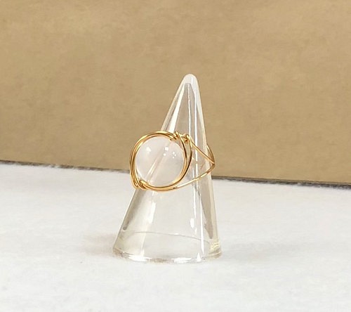 Keiko featuring PETORA リング 指輪 K2産 ヒマラヤ水晶 天然石 ユニセックス デザイン 1枚目の画像