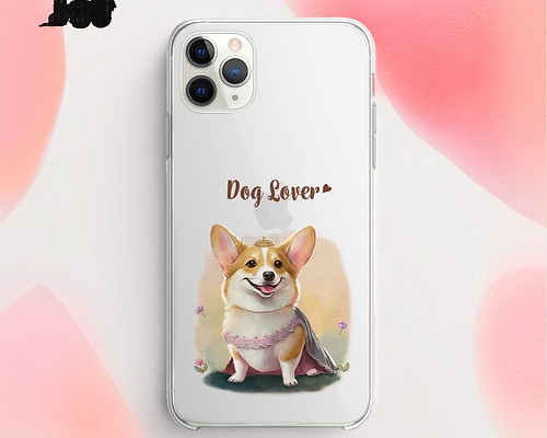 ロイヤル コーギー 】 スマホケース クリアソフトケース 犬 犬グッズ