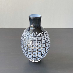 pattern vase  墨色格子 1枚目の画像