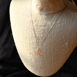 [062 Poppy Collection] 帝王托帕石礦物寶石鉑金項鍊天然石飾品 第5張的照片