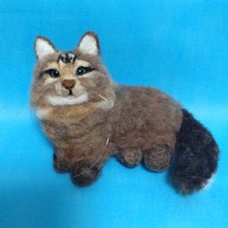 羊毛フェルト猫 ミニエット 1枚目の画像