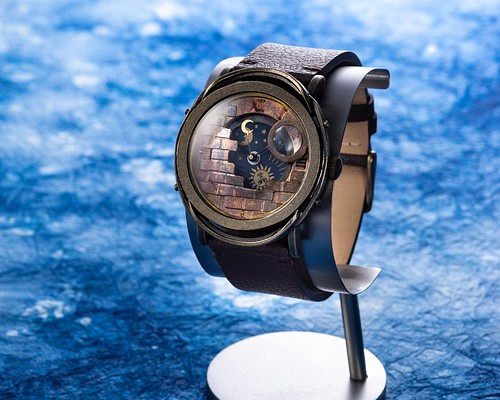 「星界小部屋」手作り時計／ベルトカラー6色 名入れ可 腕時計