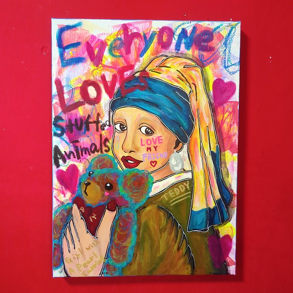 2023年製作/原画/一点物】Everyone loves〜 現代アート 絵画-