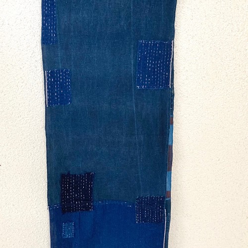 1800 襤褸 ストール 印半纏 藍染 藍染め 古布 リメイク ヴィンテージ 