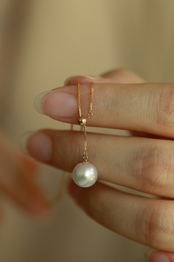 高級】あこや真珠 一粒ネックレスk18 ネックレス・ペンダント パール