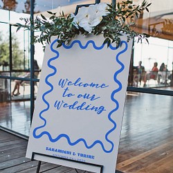 ウェルカムボード くねくねアブストラクト│ウェディング 結婚式 ニューヨーク 1枚目の画像