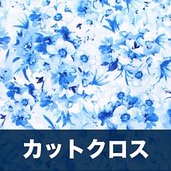 カットクロス Timeless Treasures Bluebird Blossoms Sky Blue 1枚目の画像