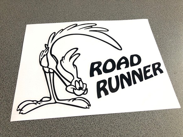 ロードランナー road runner 右に文字 ステッカー【カラー選択可