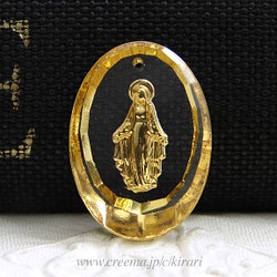 ヴィンテージ　インタリオペンダント ~ Virgin Mary ~ Metalic Gold 1枚目の画像