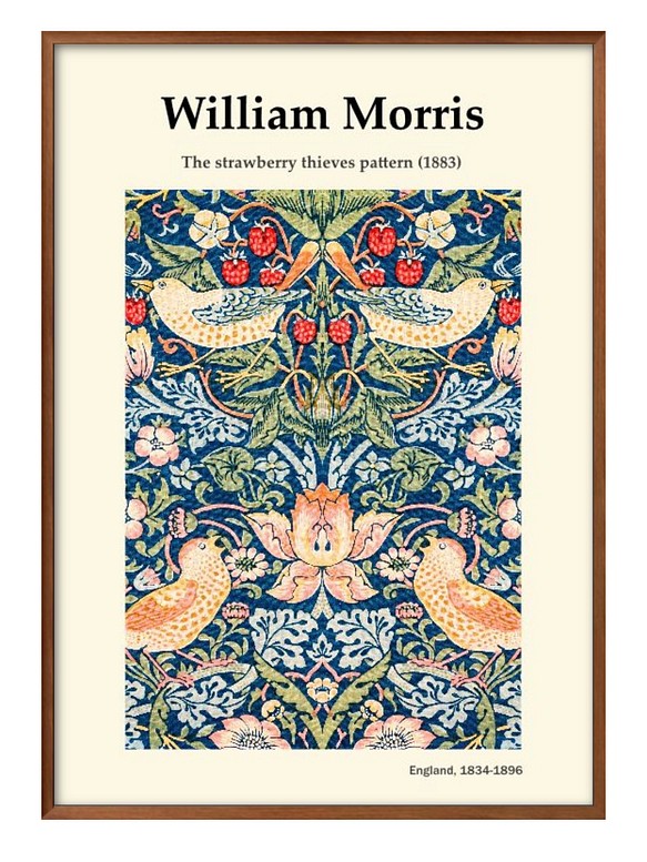 1-7515　ポスター　絵画　A3サイズ『ウィリアム・モリス』アート　イラスト　デザイン　上級マット紙　北欧 1枚目の画像