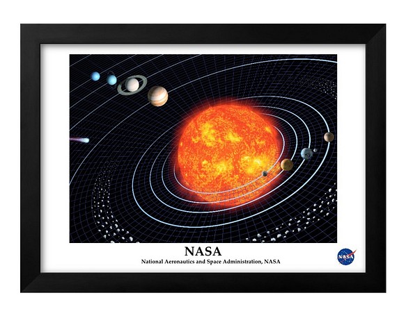 1-8058 ポスター 絵画 A3サイズ『NASA 太陽系 惑星』アート イラスト