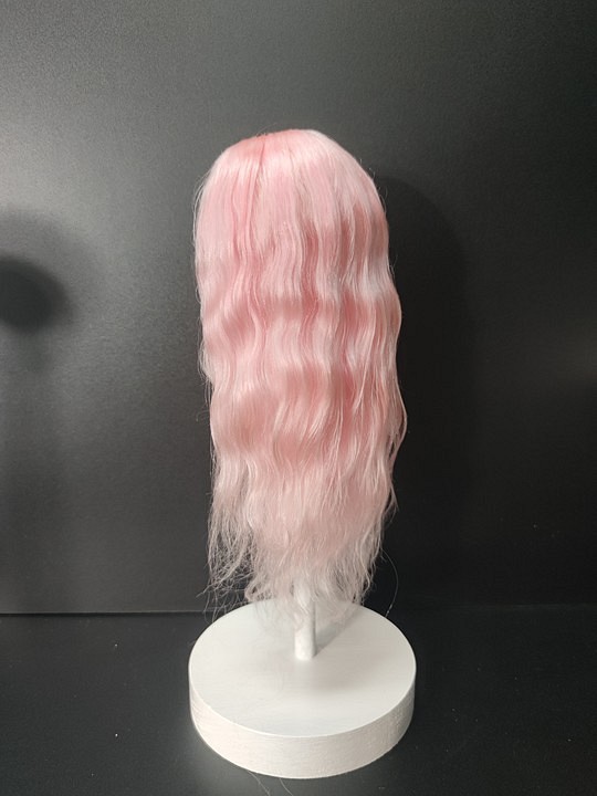 bjd人形 弾性ヘアネット バービーパウダー ミディアムパート ゴム付きヘアネット シミュレーション頭皮　髪 1/４ b 1枚目の画像
