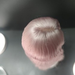 bjd人形 レギュラーヘアバージョン チェリーピンク ミディアムパート 弾性ヘアネット 頭皮のシミュレーション 1/6 1枚目の画像