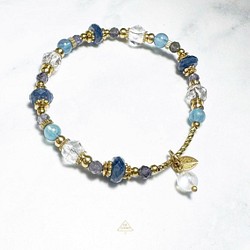 ［海神冠冕-藍晶石 黃銅設計款］ 第1張的照片