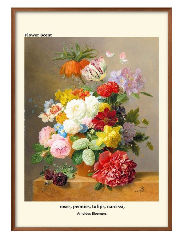 1-9657　ポスター　絵画　A3サイズ『花の香りシリーズ』アート　イラスト　デザイン　上級マット紙　北欧 1枚目の画像