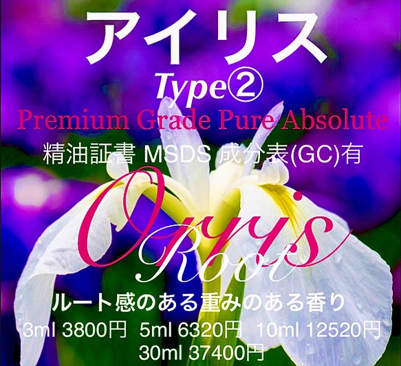 アイリスアブソリュートType②3ml その他素材 EarthshareAroma日祝出荷