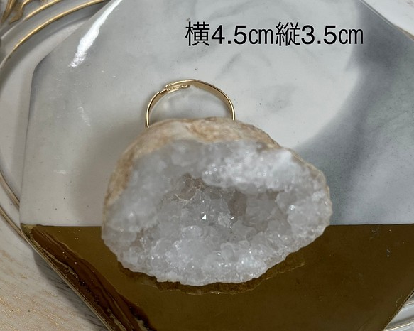 天然原石　希少✨水晶指輪特注 1枚目の画像