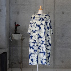 着物リメイク   浴衣のワンピース/フリーサイズ　 kimono　Aライン 1枚目の画像