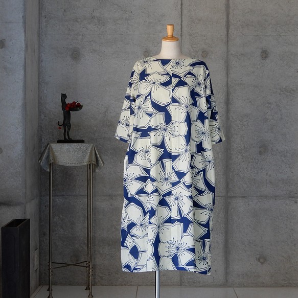着物リメイク 浴衣のワンピース/フリーサイズ　 kimono　Aライン