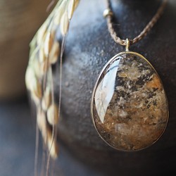 garden rutile quartz brass necklace (bakushuu) 1枚目の画像