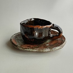 鬼板釉コーヒーカップ(makif様専用) 1枚目の画像