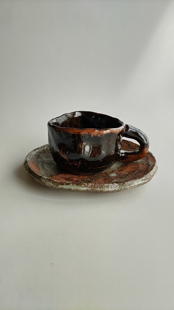 鬼板釉コーヒーカップ(makif様専用) 1枚目の画像