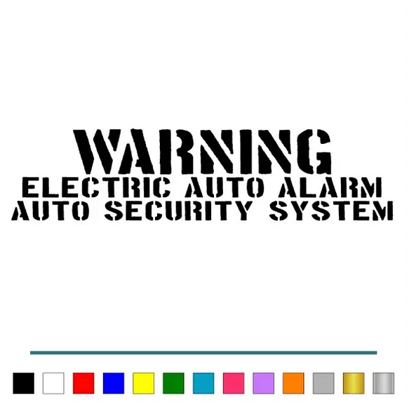 世田谷ベース【 WARNING AUTO SECURITY 】 ステッカー 大サイズ 【カラー選択可】 送料無料♪ 1枚目の画像