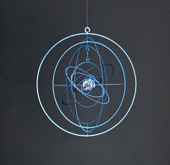 天球儀のモビール（Bタイプ）透明ブルー 1枚目の画像