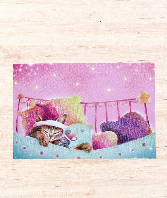 【猫とねずみさん】インナーチャイルドを癒すポストカード3枚組　 1枚目の画像