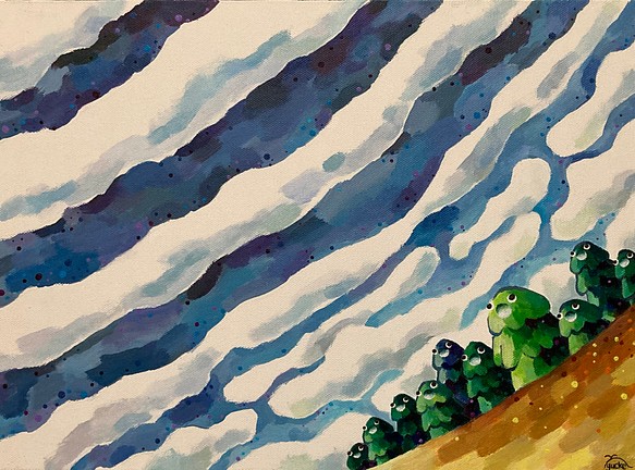 しましまの雲 - 絵画
