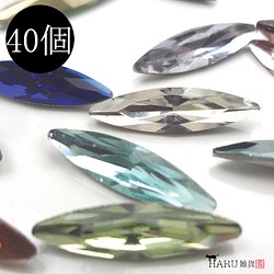 大約 40 顆優質玻璃石 / 葉子 ★ bijou ★ 分類 / 指甲 / 裝飾零件 / 海通 第1張的照片