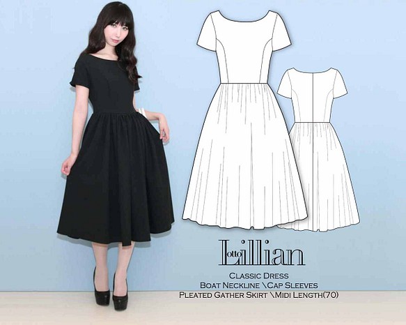 Order Item] ボートネックラインクラシックドレス [Classic Dress