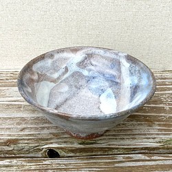 長石釉と点々の飯茶碗　(パステル) 1枚目の画像
