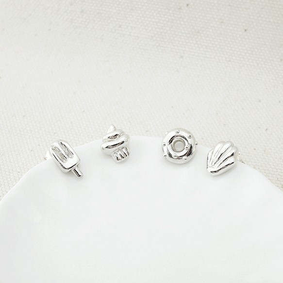 【 Cami Handicraft 】Afternoon Tea 午後的幸福小時光耳環 - 純銀款 第1張的照片