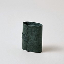 MitsuOri Wallet / BLUE GREEN *小さい財布*三つ折り財布*ミニ財布*革財布 1枚目の画像