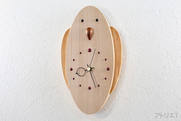インコの掛け時計【クオーツ時計】 1枚目の画像