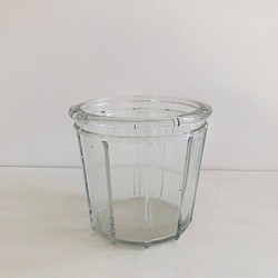 フランス製 アンティークのガラスポット（ジャム瓶） 1枚目の画像