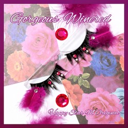 ❤★Gorgeous Winered★partyまつげ ゴージャス　ワインレッド★配送無料●即購入不可 1枚目の画像