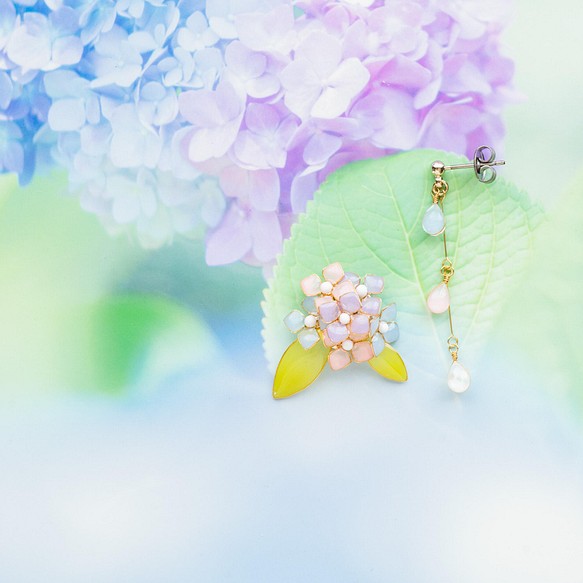 [繡球花-Full * Bloom-] 耳環來裝飾夏天 * 用照片面板來裝飾！ 第1張的照片