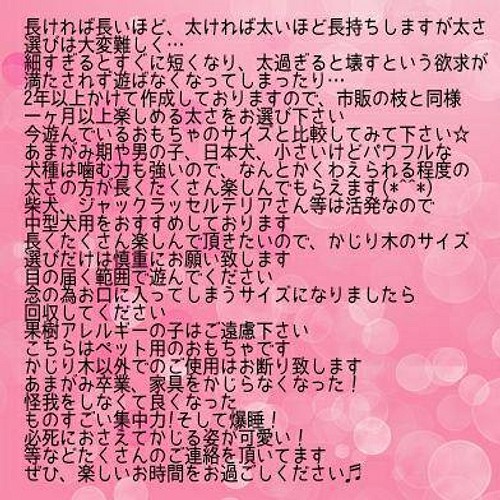 けやき梨の木新品 犬用おもちゃ 小さめ中型犬向け歯固め かじり木 おもちゃ ペット小物 Haru 通販 Creema クリーマ ハンドメイド 手作り クラフト作品の販売サイト