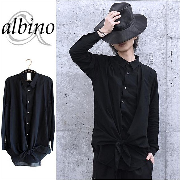 カシュクールアレンジフェイクレイヤードロングシャツ シャツ albino