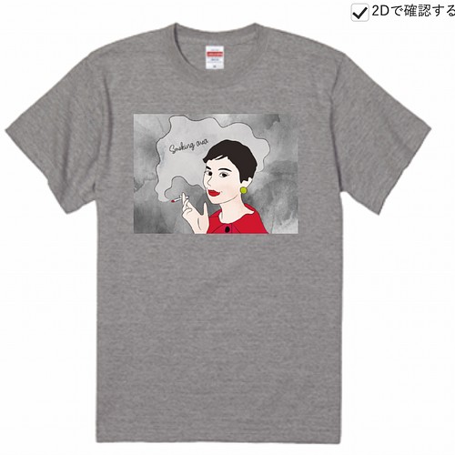 Tシャツ たばこを吸う女性 Smoking Area Tシャツ カットソー Makitanu 通販 Creema クリーマ ハンドメイド 手作り クラフト作品の販売サイト