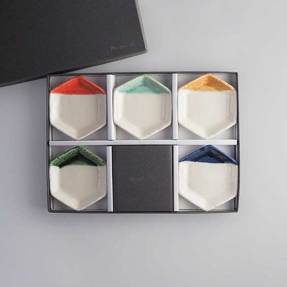 【結婚祝いにオススメ♡選べるギフトボックス】六角豆皿５枚セット 1枚目の画像